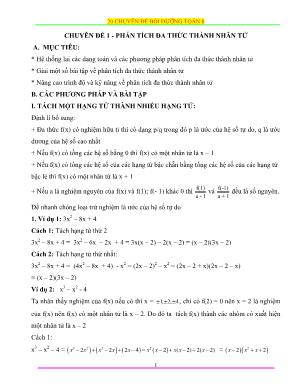 20 Chuyên đề bồi dưỡng Toán 8